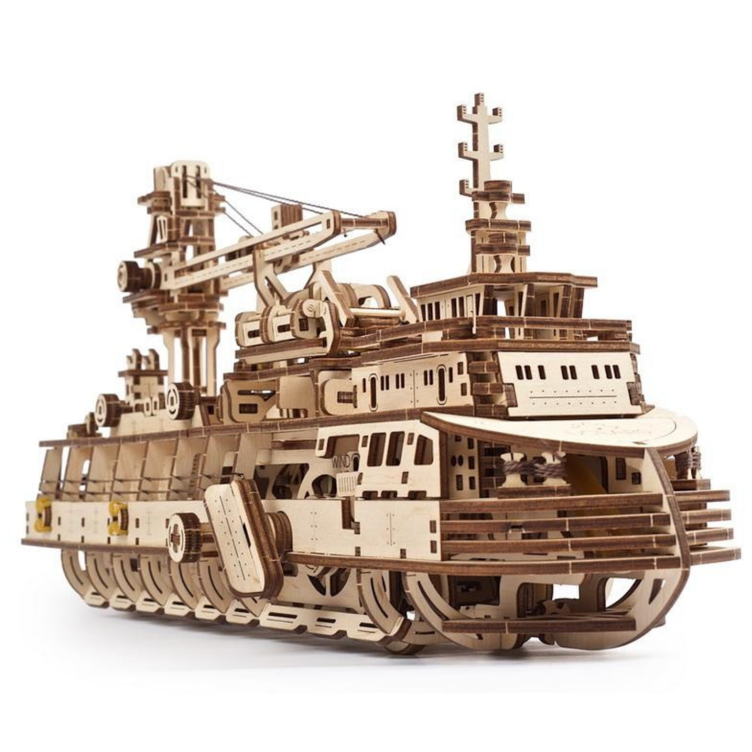 Research Ship Mechanical Wooden Puzzle Ugears--