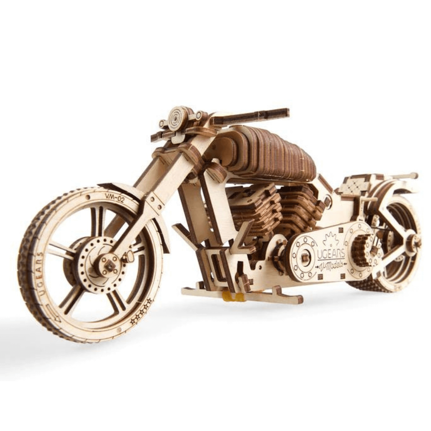 Motorcycle VM-02-Mechanical Wooden Puzzle-Ugears--