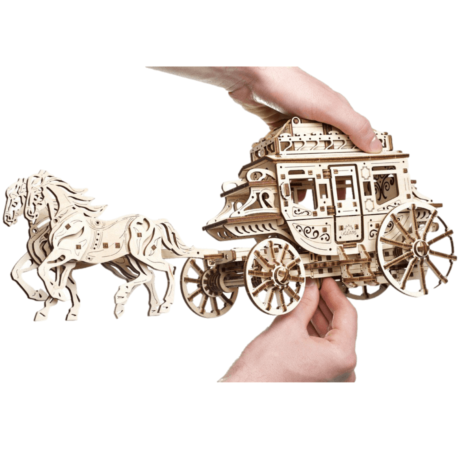 Stagecoach Mechanical Wooden Puzzle Ugears--