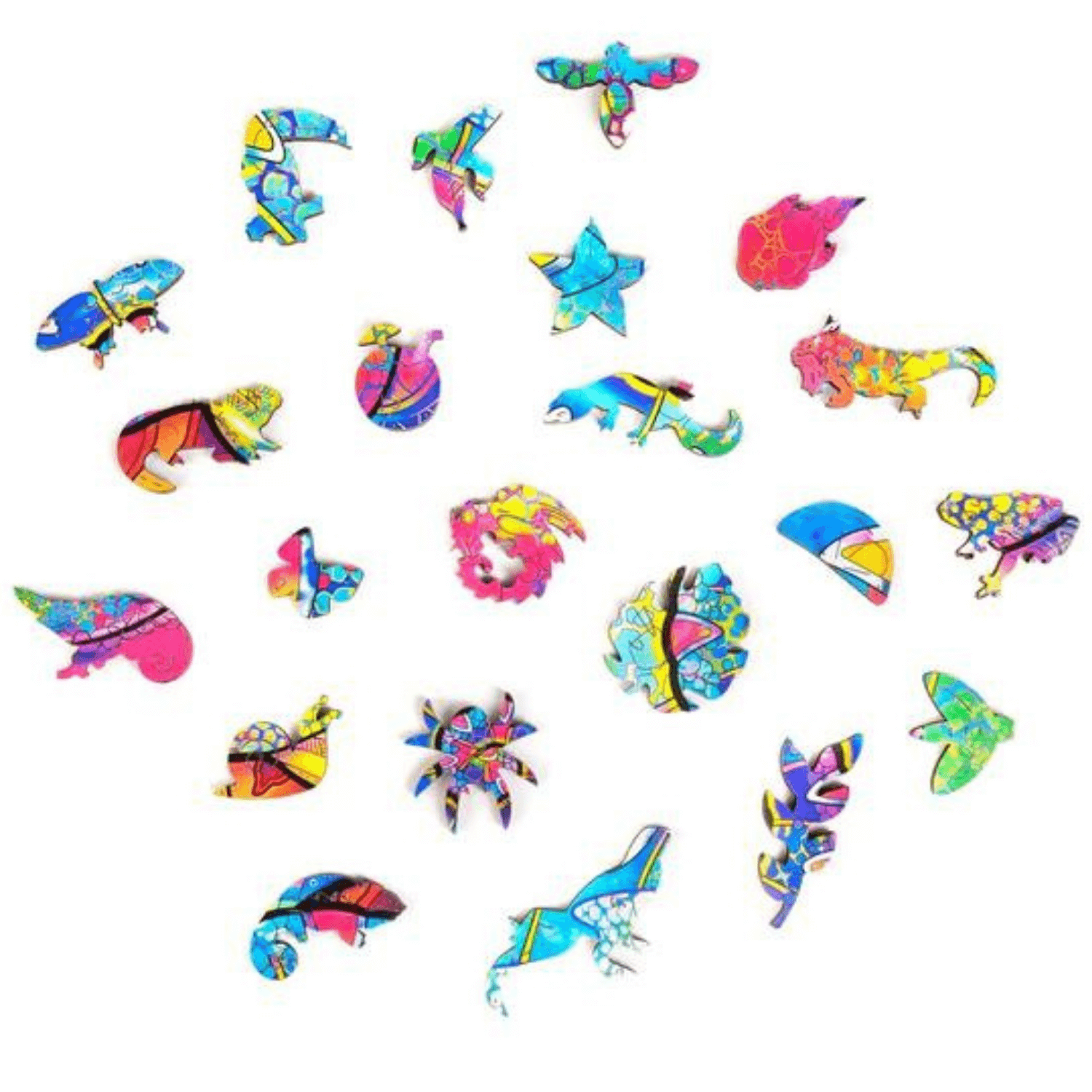 Iridescent Chameleon Houten Puzzel-Unidragon--