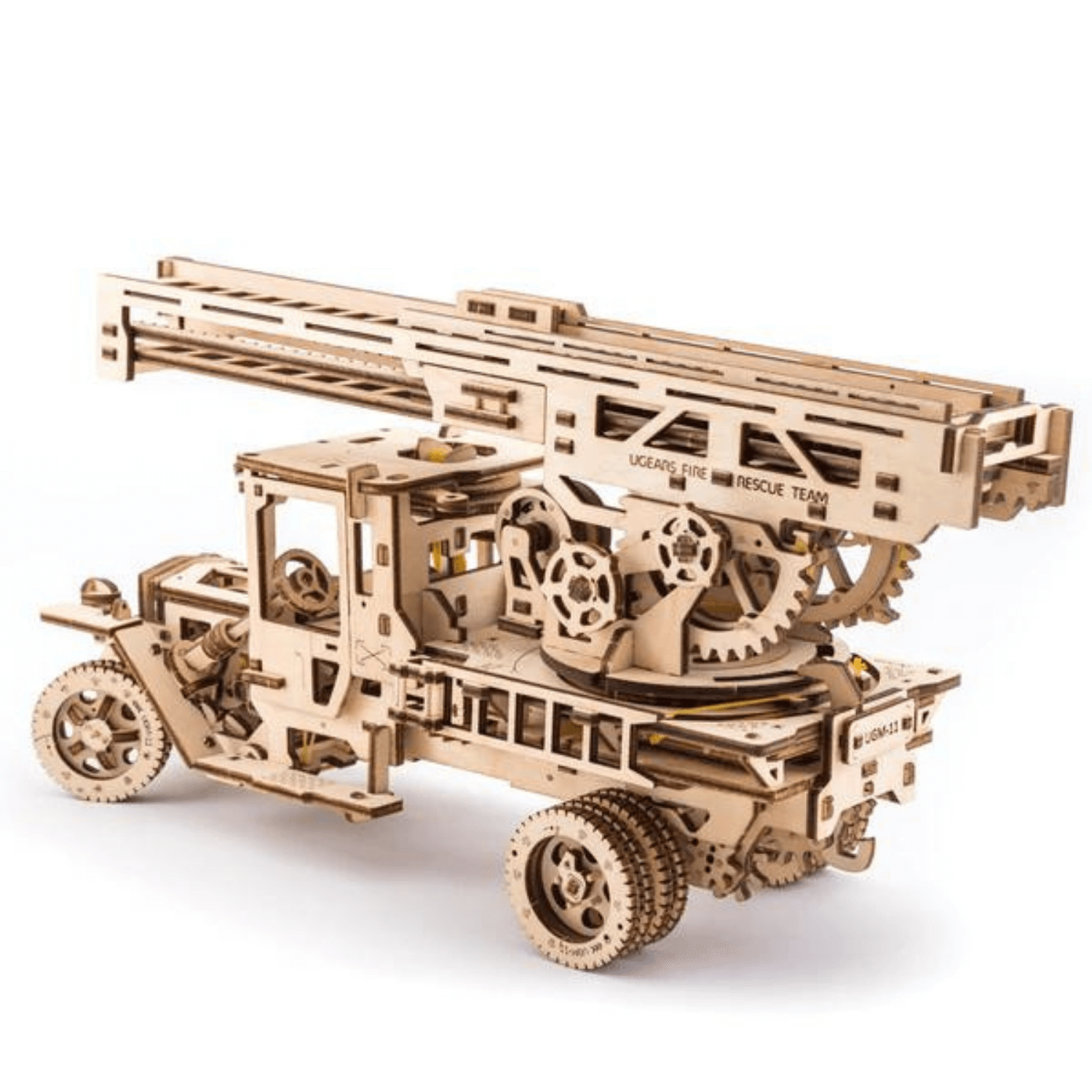 Voiture de pompiers-Puzzle mécanique en bois-Ugears--