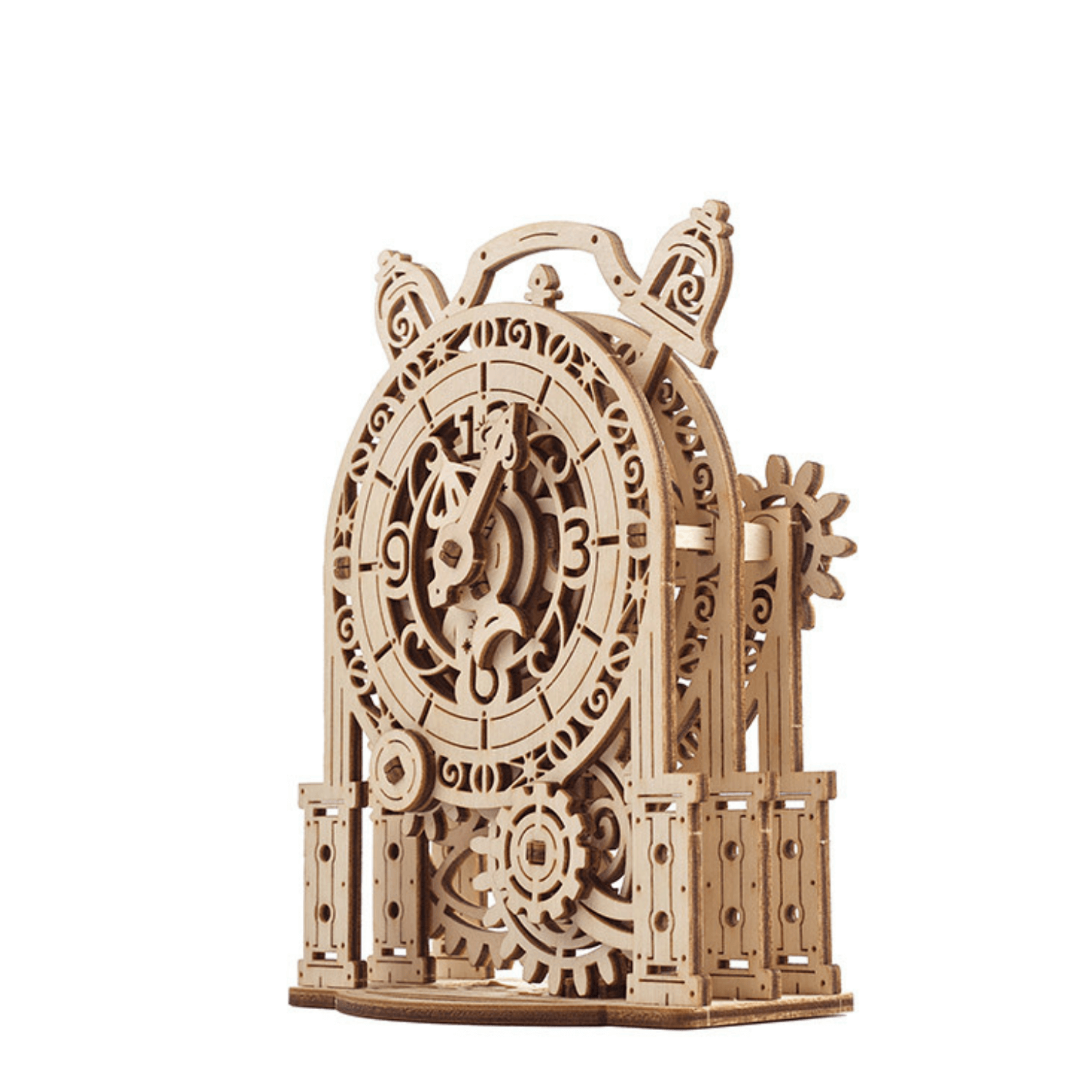 Vintage Alarm Clock Mechanical Wooden Puzzle Ugears--