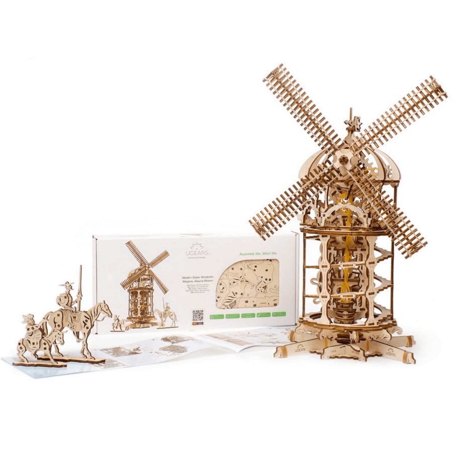 Windmühle-Mechanisches Holzpuzzle-Ugears--