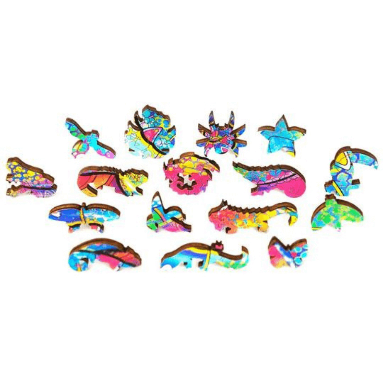 Iridescent Chameleon Houten Puzzel-Unidragon--