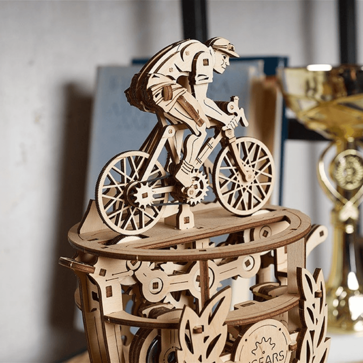 Automaton Vélo-Puzzle mécanique en bois-Ugears--