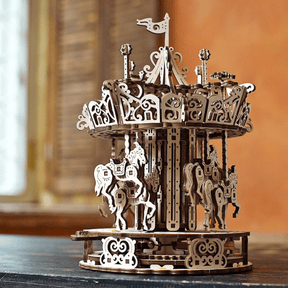 Karussell-Mechanisches Holzpuzzle-Ugears--