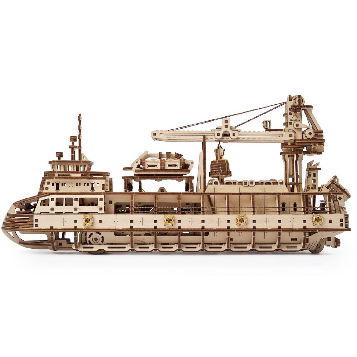 Research Ship Mechanical Wooden Puzzle Ugears--