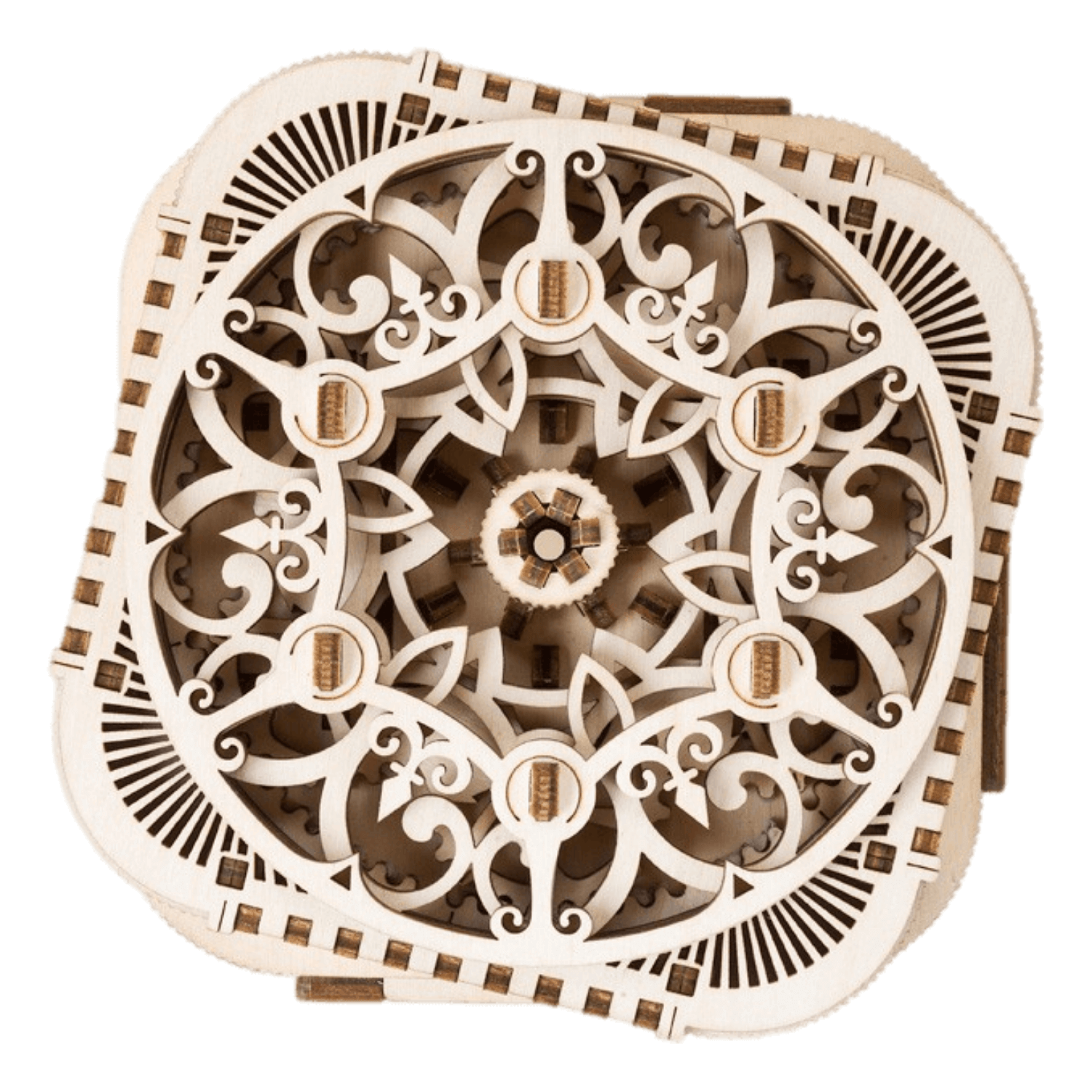 Schatztruhe-Mechanisches Holzpuzzle-Ugears--