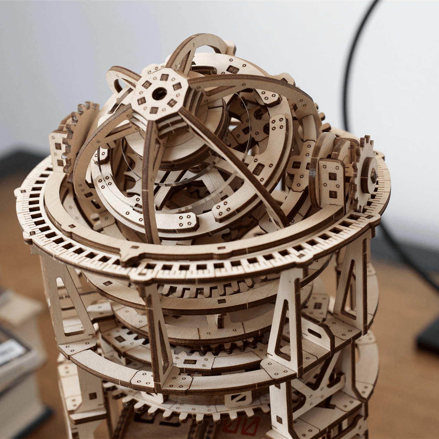 Tourbilllon Table Clock Stargazer Mechanical Wooden Puzzle Ugears--