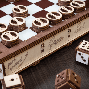 Game Set-Mechanical Wooden Puzzle-Eco-Wood-Art--
