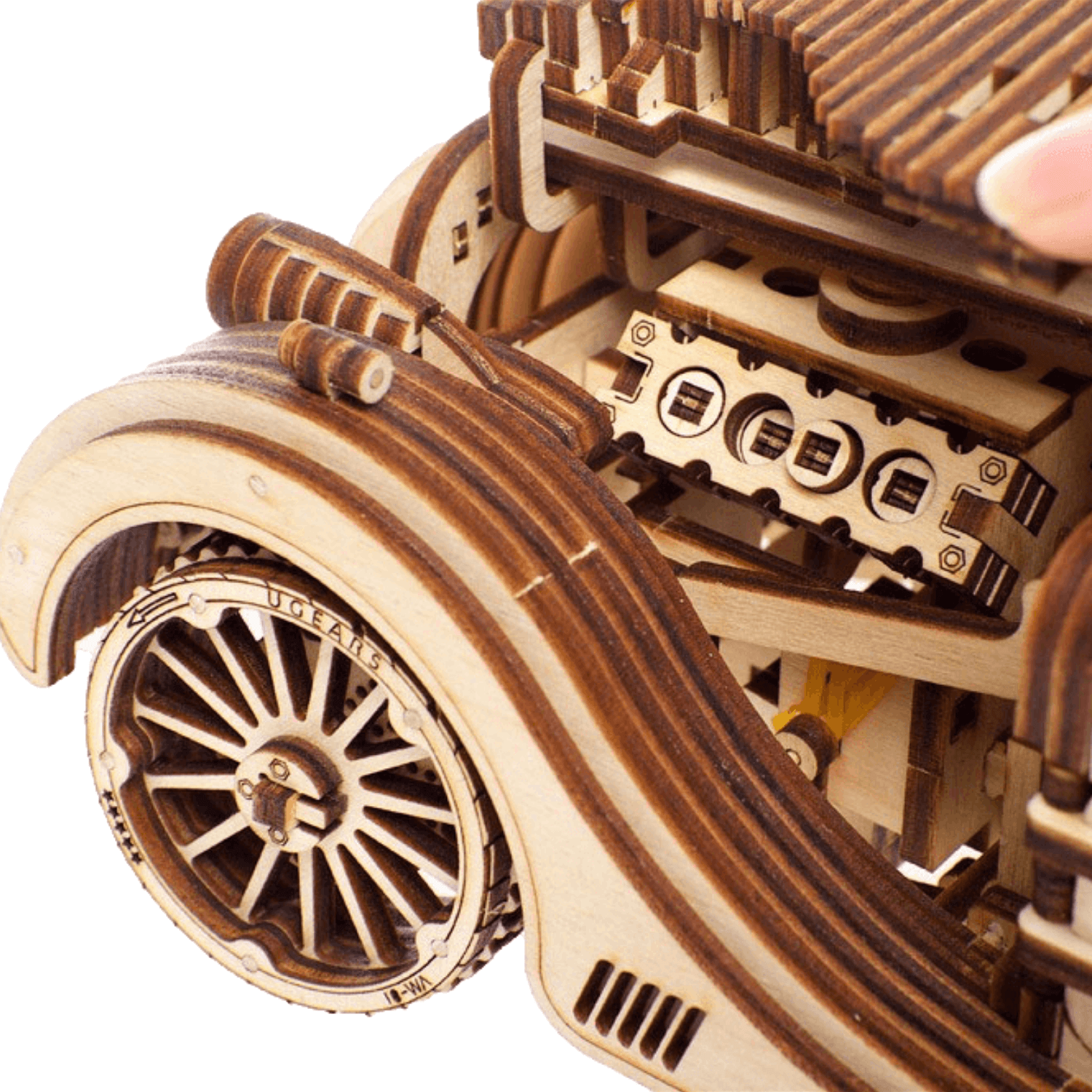 Roadster VM-01-Mechanical Wooden Puzzle Ugears--