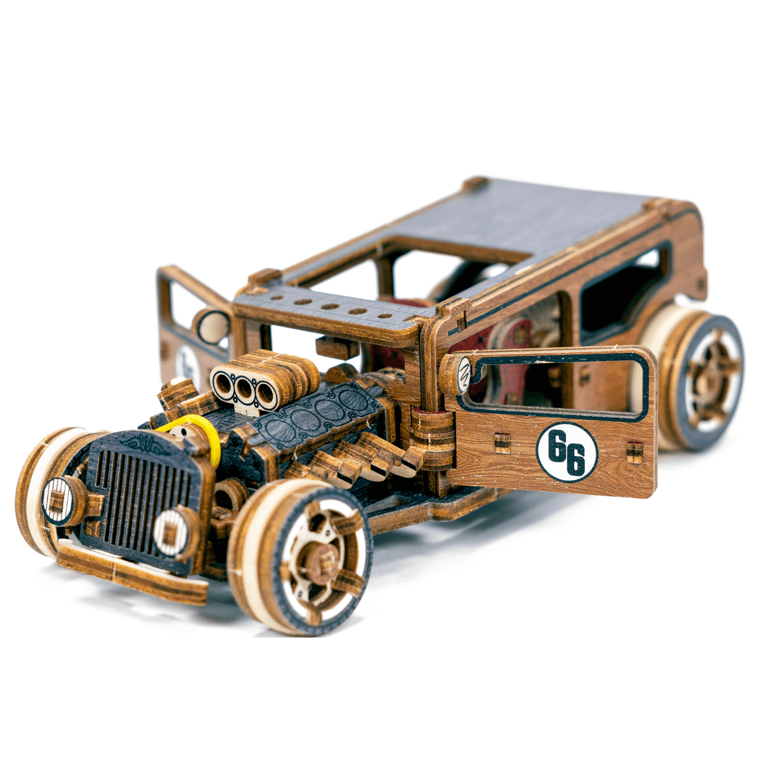 Hot Rod Limited Edition-Mechanische Houten Puzzel-HoutenStad...