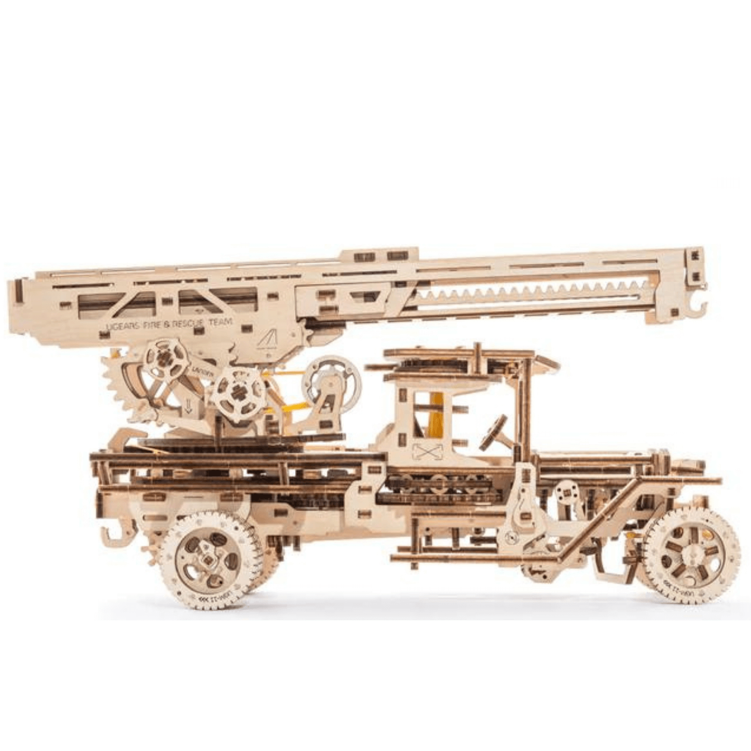 Voiture de pompiers-Puzzle mécanique en bois-Ugears--