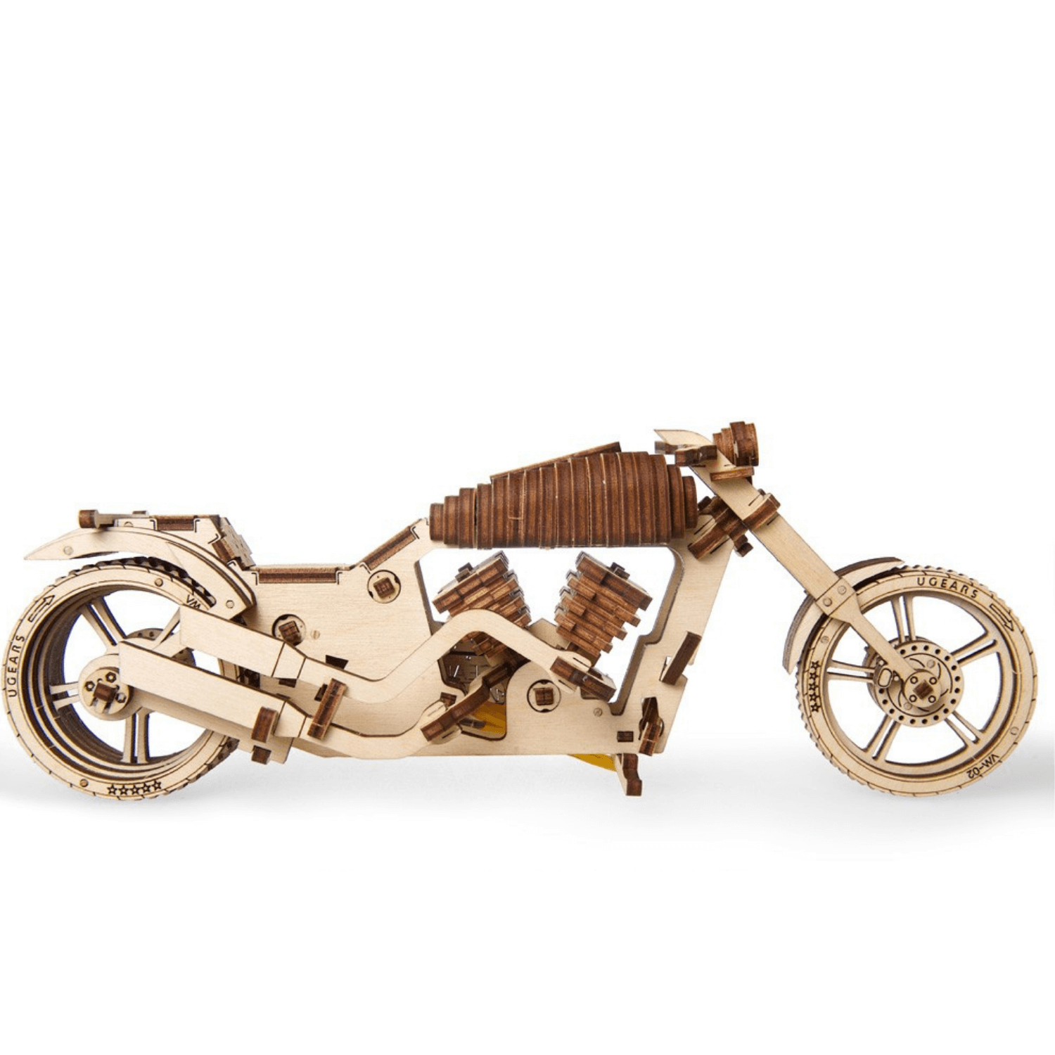 Motorrad VM-02-Mechanisches Holzpuzzle-Ugears--