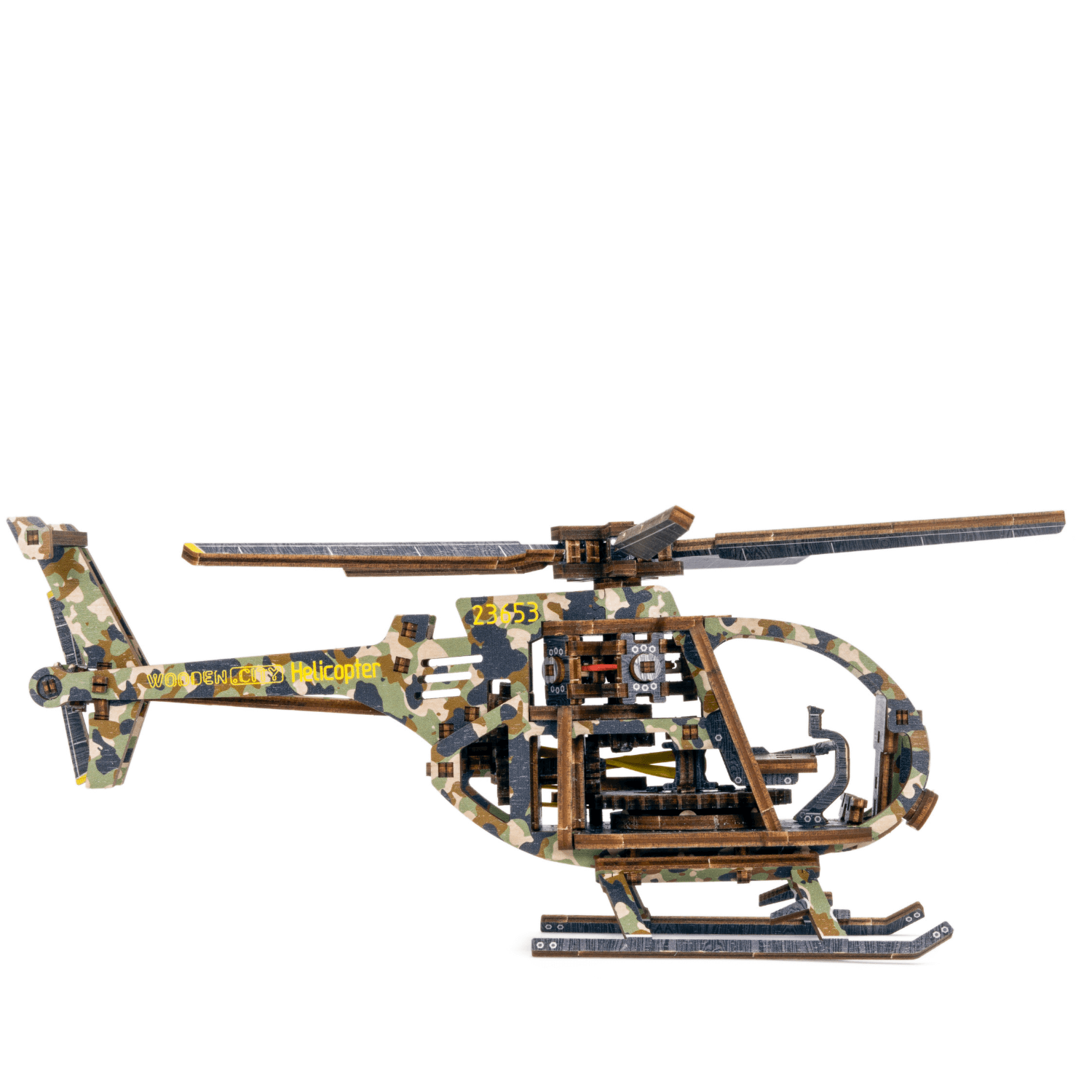 Helicopter | Limited Edition-Mechanical Wooden Puzzle-WoodenCity--