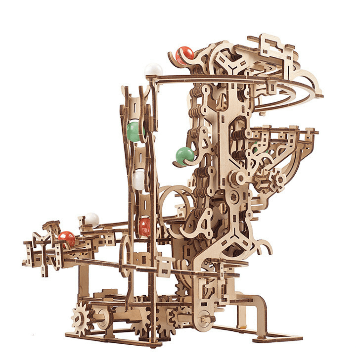 Circuit de billes en chaîne-Puzzle mécanique en bois-Ugears--