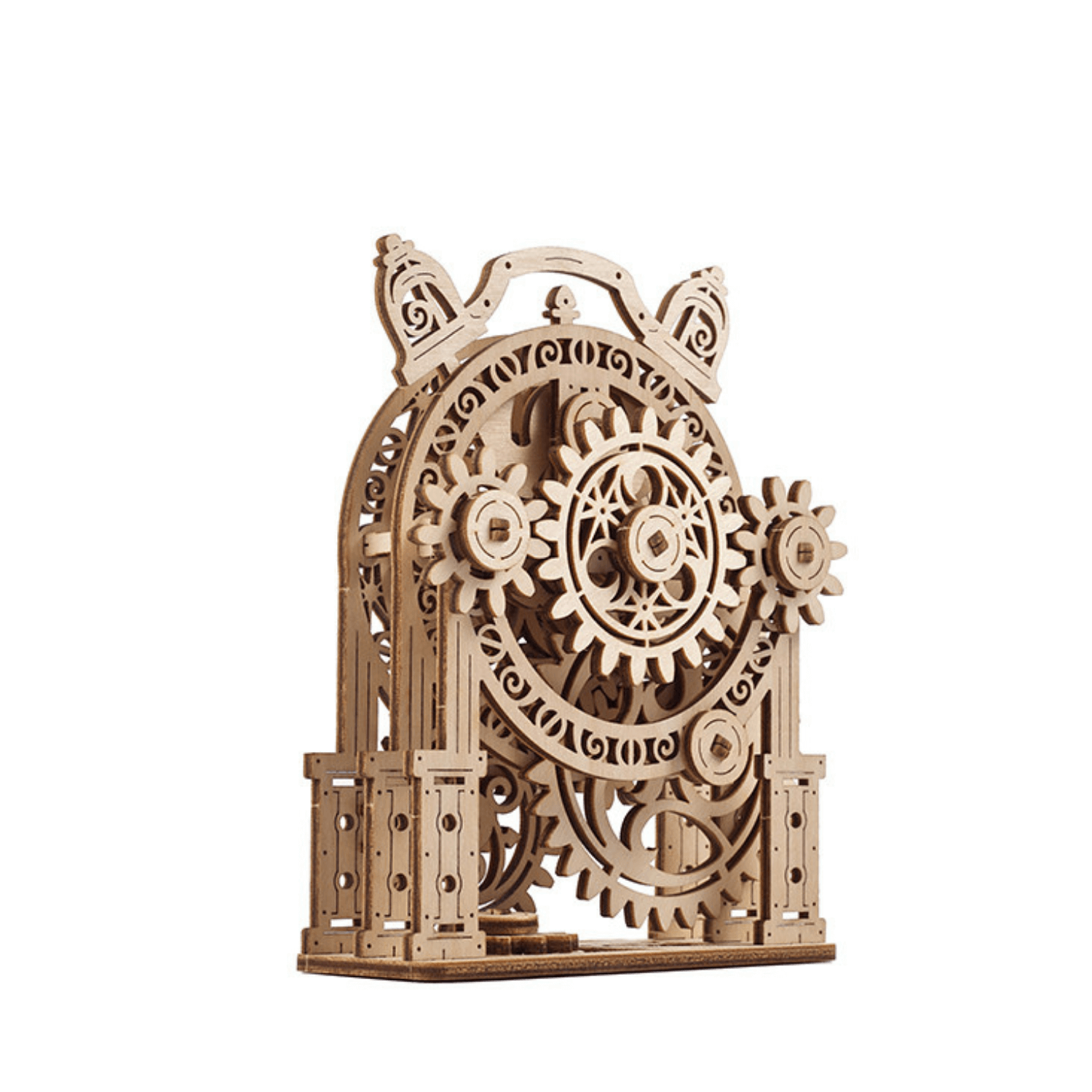 Vintage-Wecker-Mechanisches Holzpuzzle-Ugears--