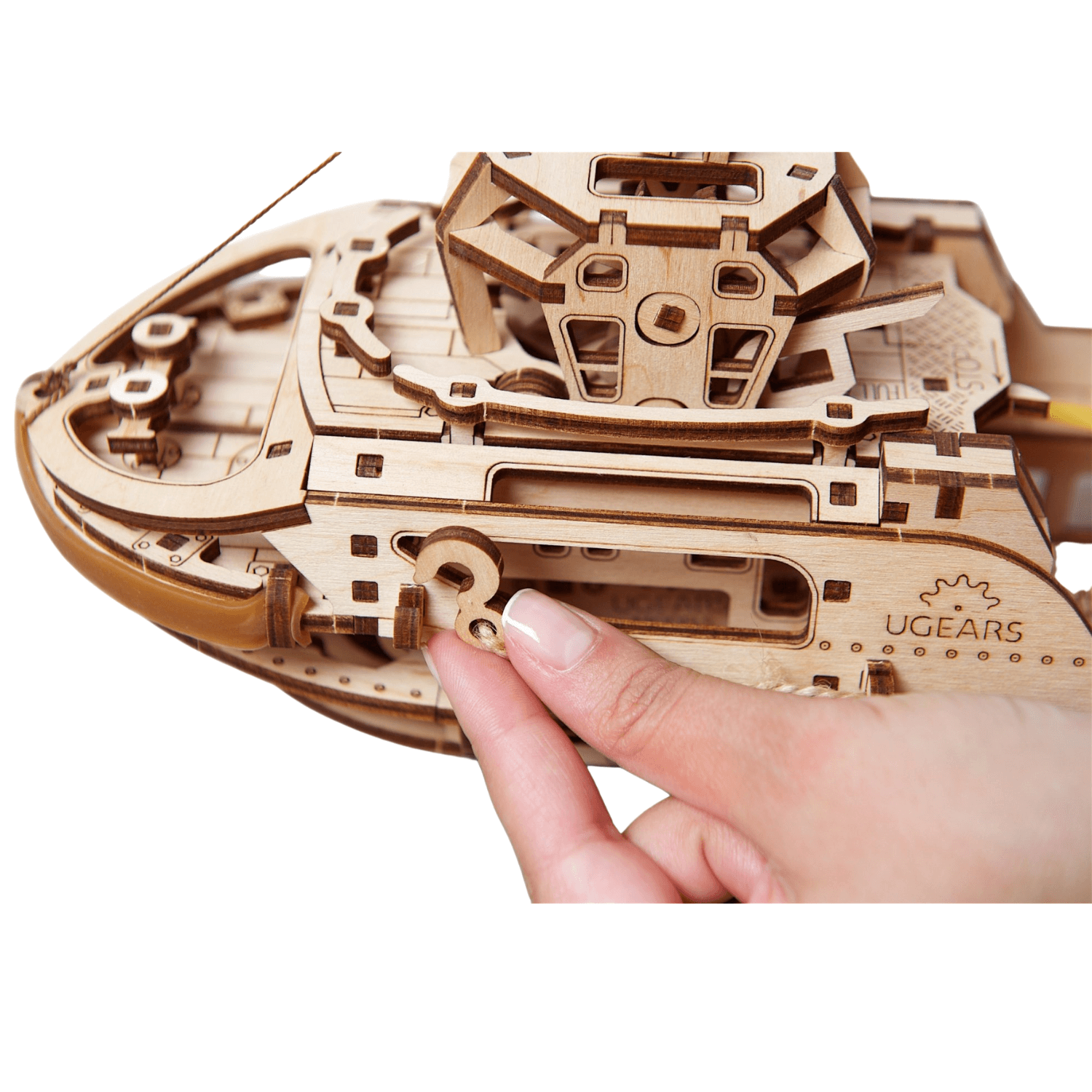 Sleepboot Mechanisch Houten Puzzel Ugears--