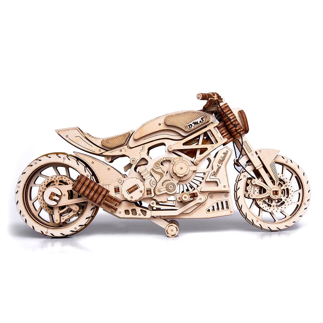 Motorrad-Mechanisches Holzpuzzle-WoodTrick--