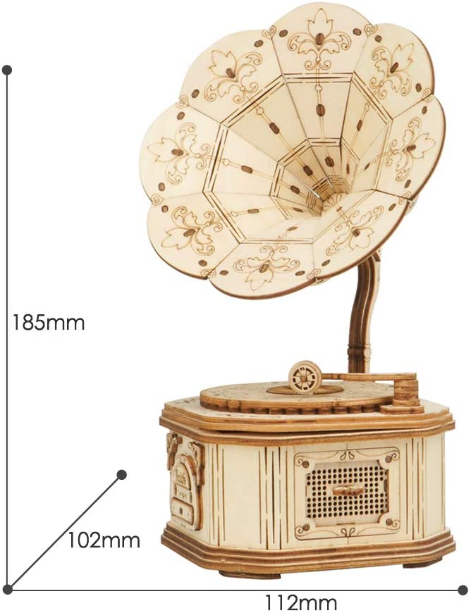 Grammophon zum Puzzeln-3D Puzzle-Robotime--