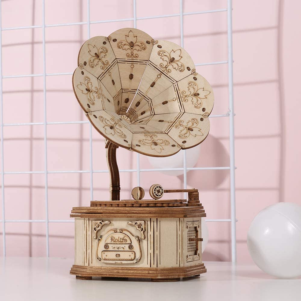 Gramophone to puzzle-3D Puzzle-Robotime--