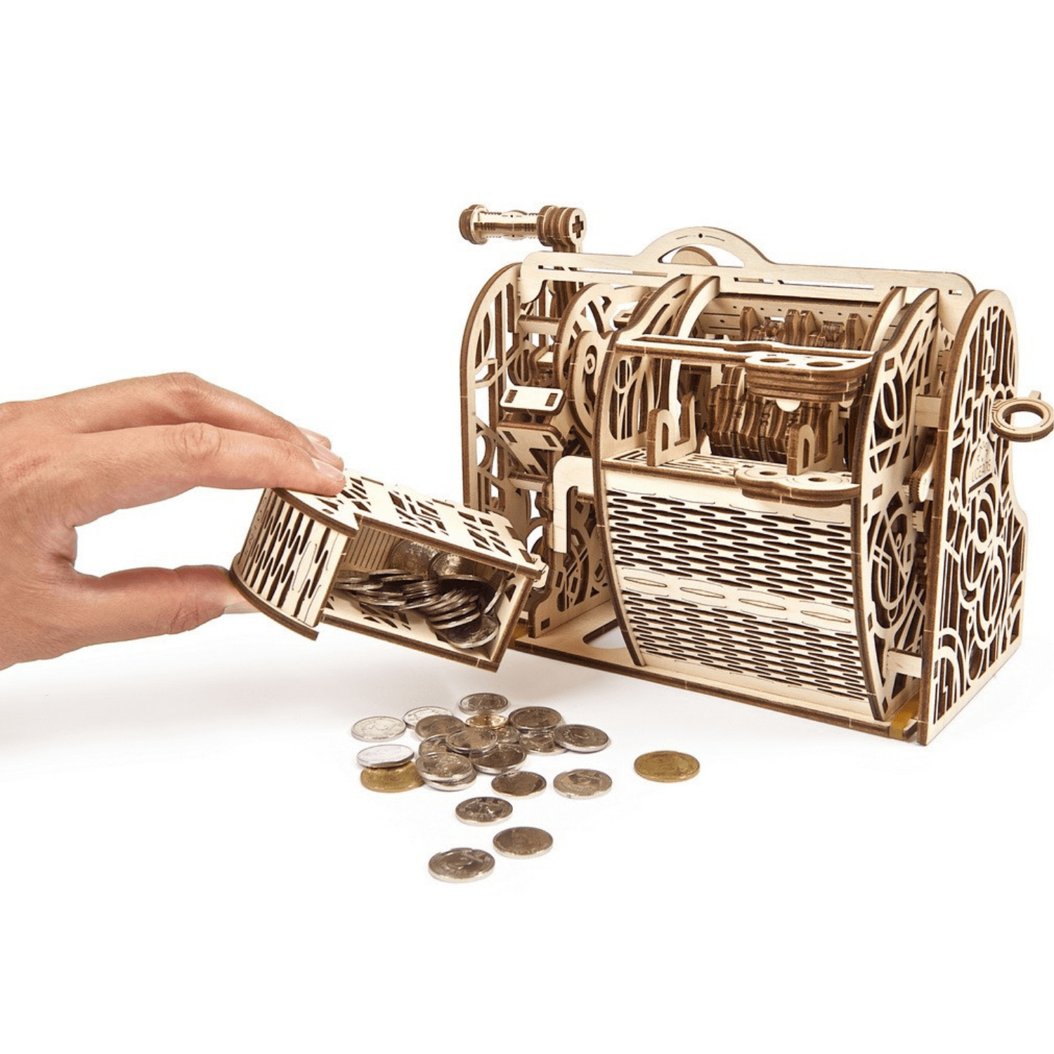 Cash Register Mechanical Wooden Puzzle Ugears--