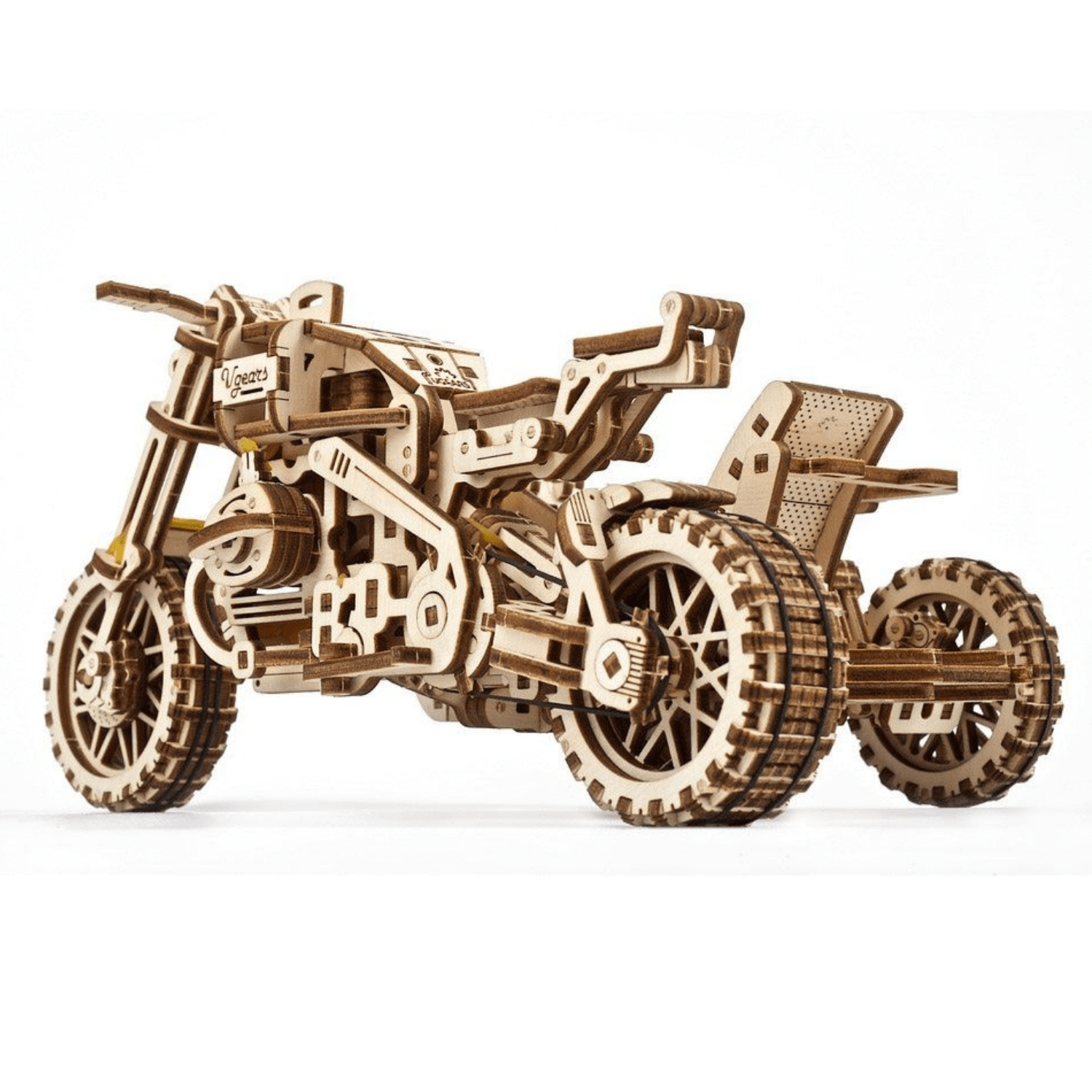 Motorcycle Scrambler UGR-10-Mechanical Wooden Puzzle-Ugears--