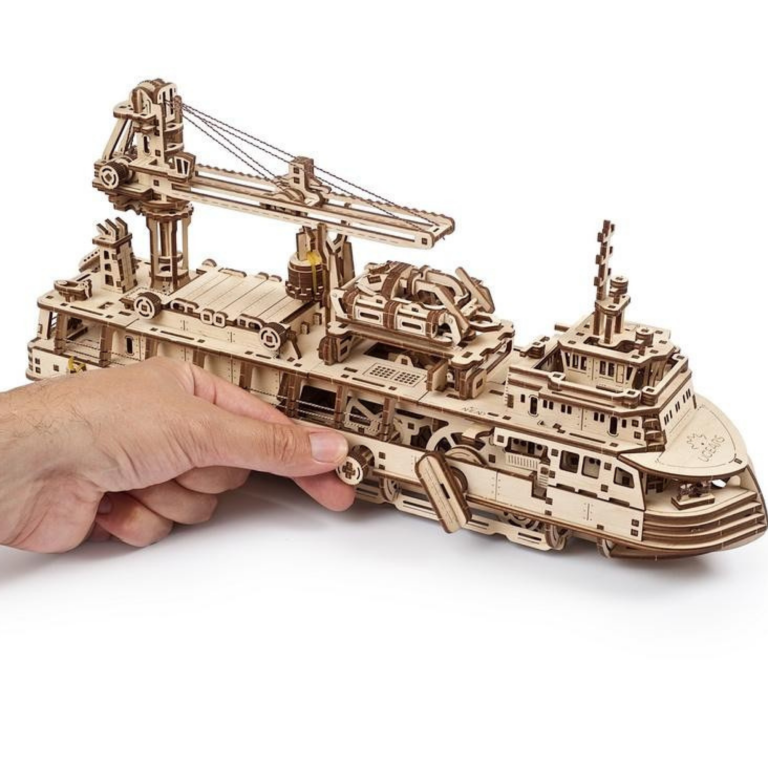 Research Ship Mechanical Wooden Puzzle Ugears--