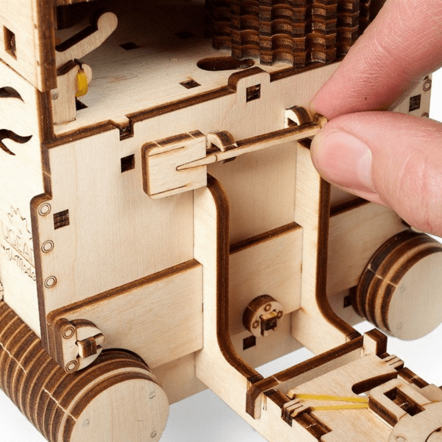 Vrachtwagen "Heavy Boy" VM-03-Mechanische houten puzzel - Versnellingen--