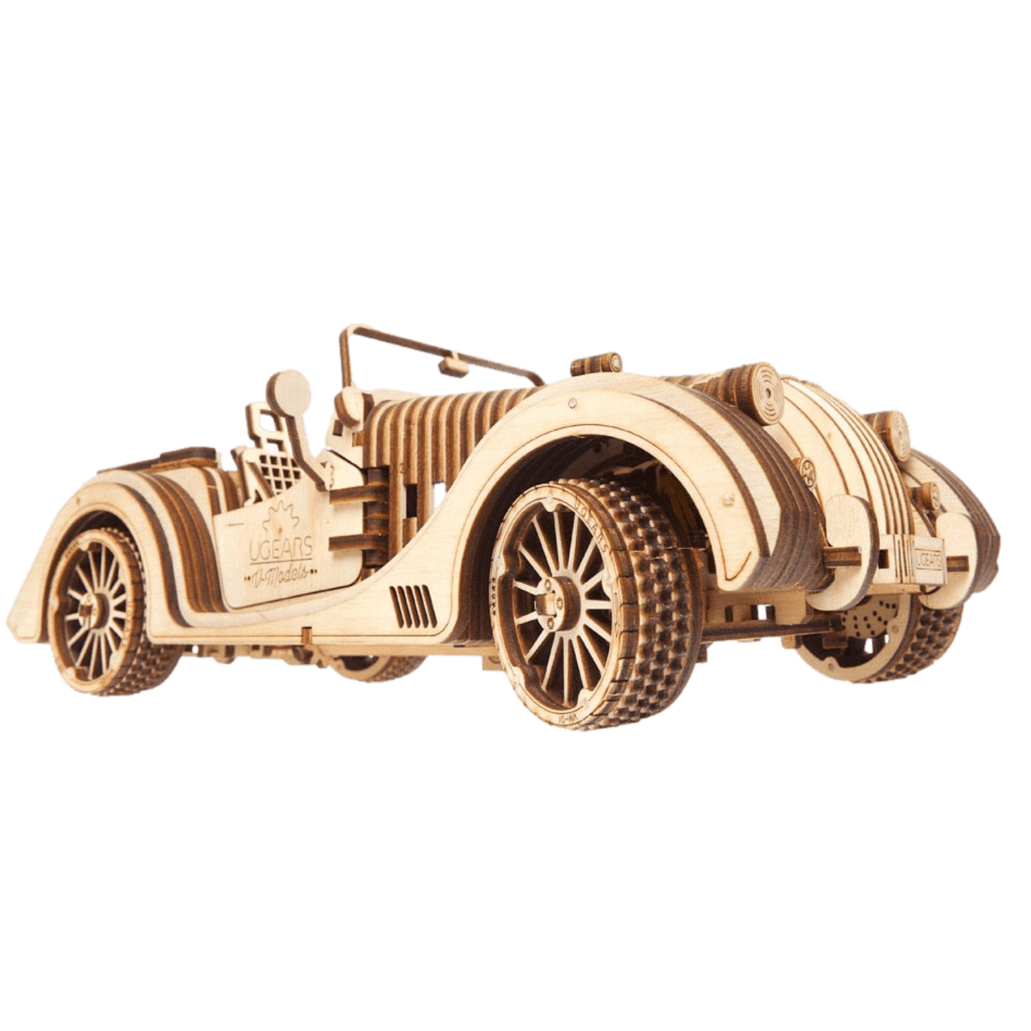 Ugears - Puzzle 3D mécanique en bois Voiture roadster