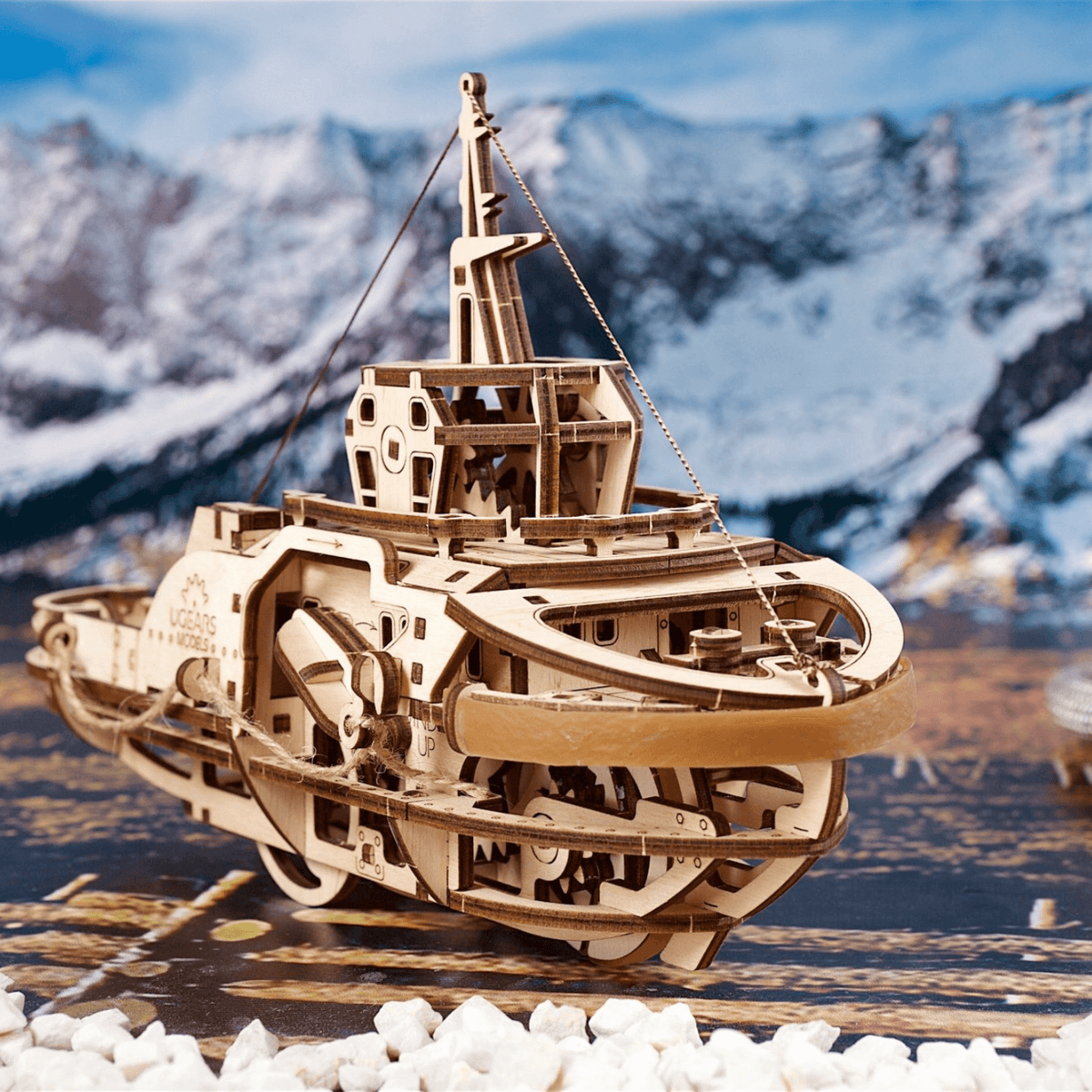 Tugboat Mechanical Wooden Puzzle Ugears--