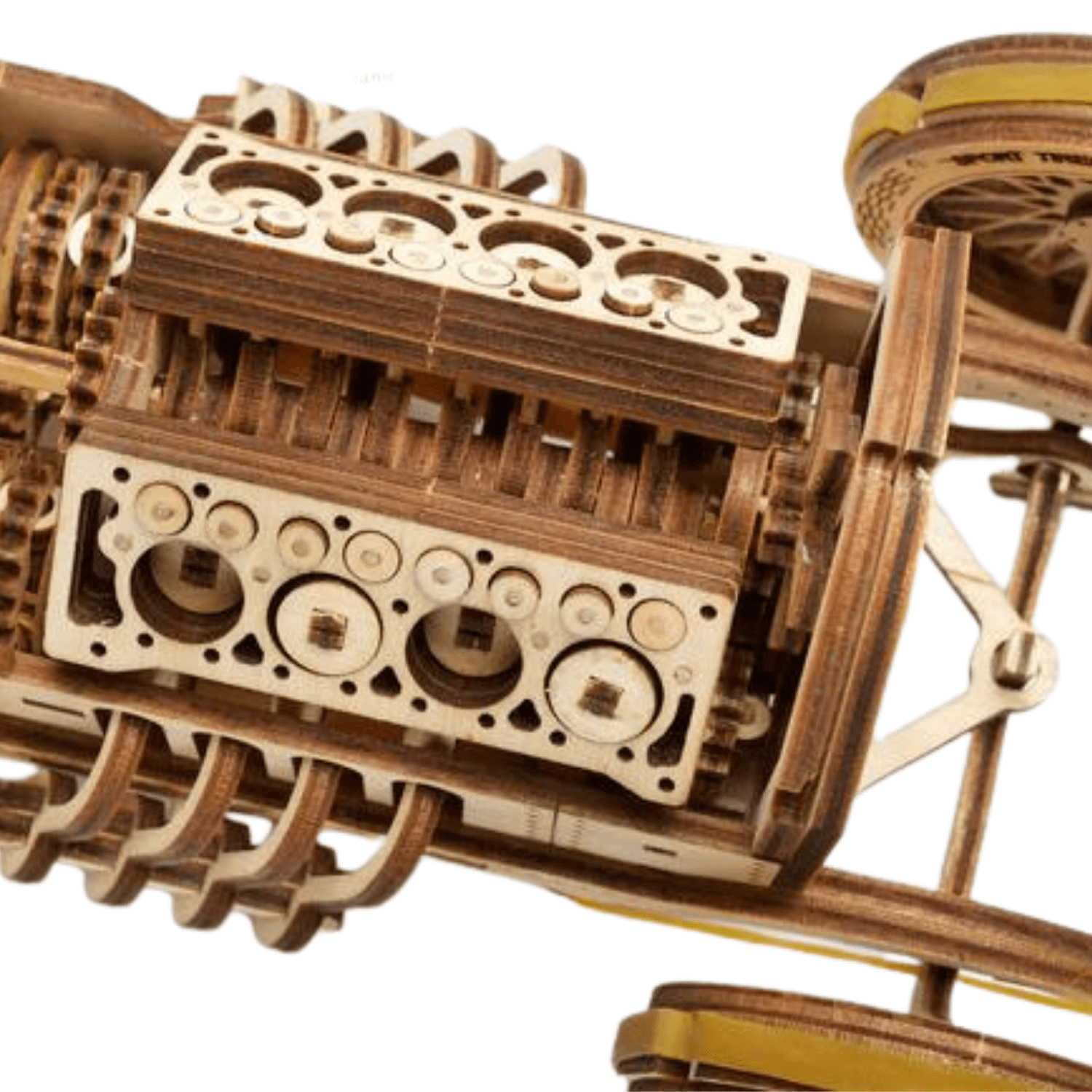 U-9 Grand Prix auto-mechanische houten puzzel-versnellingen...