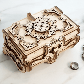 Antiques Box-Mechanical Wooden Puzzle-Ugears--