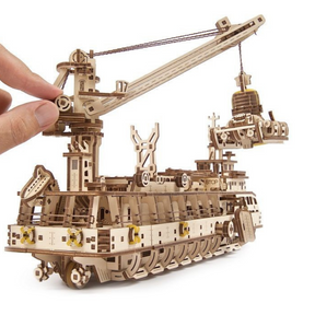 Research Ship Mechanical Wooden Puzzle Ugears--
