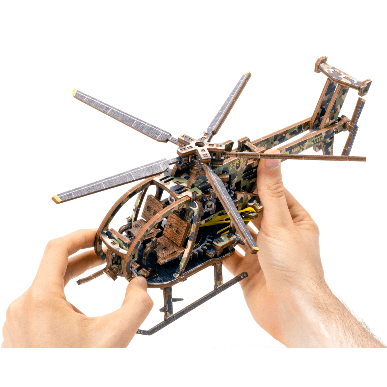 Helicopter | Limited Edition-Mechanical Wooden Puzzle-WoodenCity--