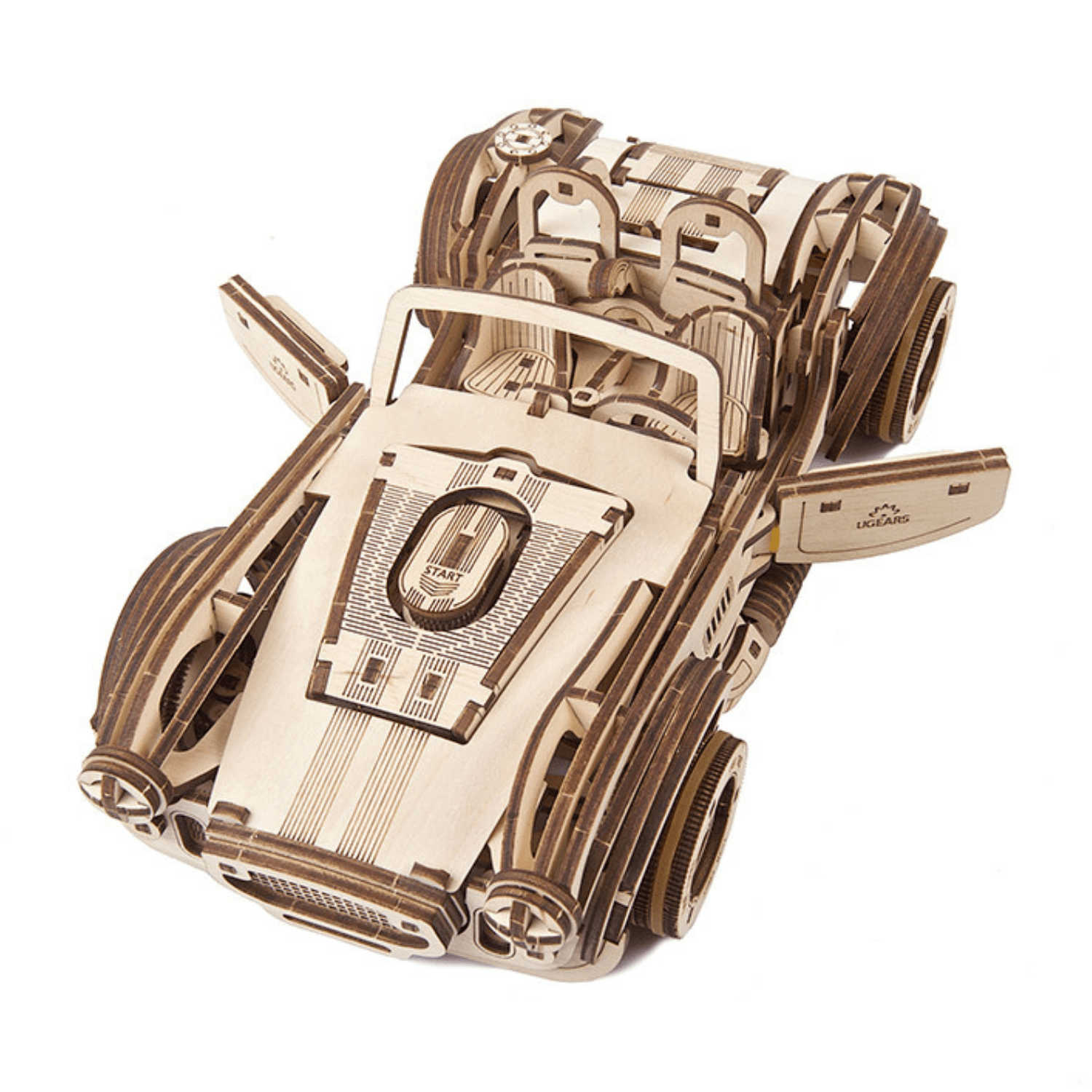 Drift Cobra Racing Car-Mechanisches Holzpuzzle-Ugears--