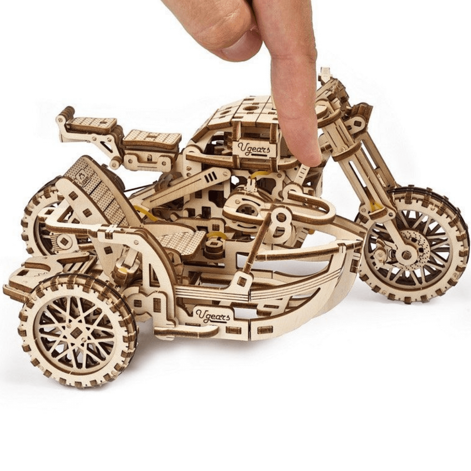 Motorcycle Scrambler UGR-10-Mechanical Wooden Puzzle-Ugears--