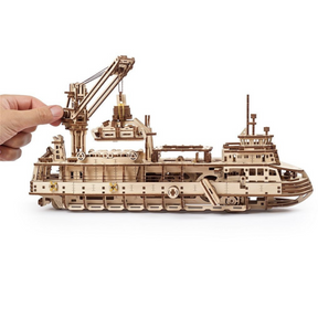 Research Ship Mechanical Wooden Puzzle Ugears--