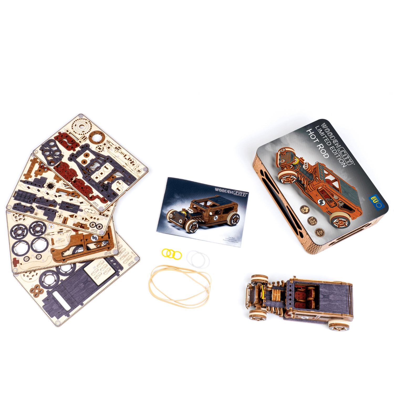 Hot Rod Limited Edition-Mechanische Houten Puzzel-HoutenStad...