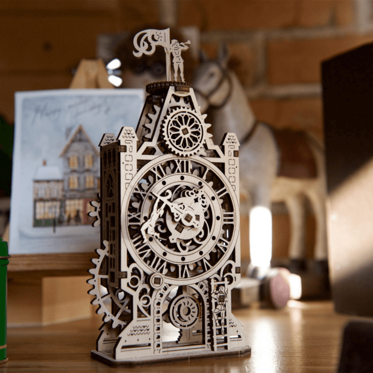 Tour de l'horloge-Puzzle mécanique en bois-Ugears--