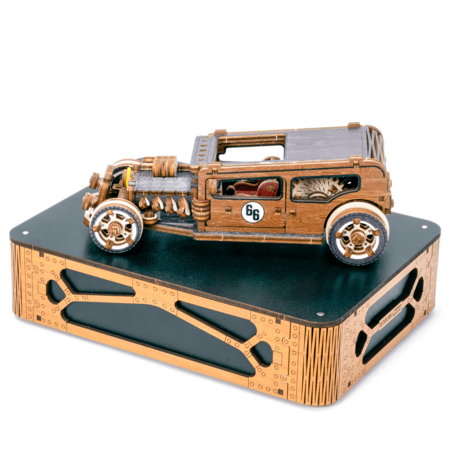 Hot Rod Limited Edition-Mechanische Houten Puzzel-HoutenStad...