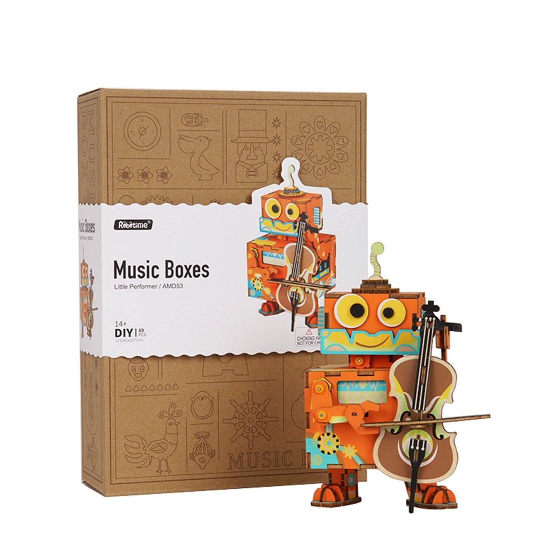Happy Street Musician Music Box-3D Puzzle-Robotime--