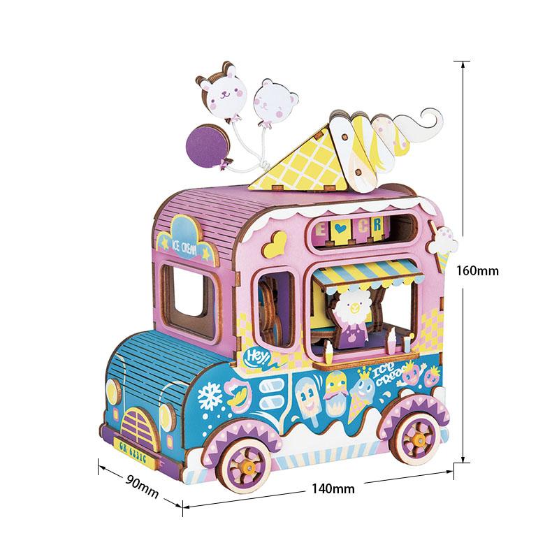 Colorful Ice Cream Truck 3D Puzzle Robotime--