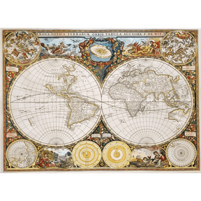 Antique World Map | Wood Puzzle 1000-wood puzzle-TREFL--