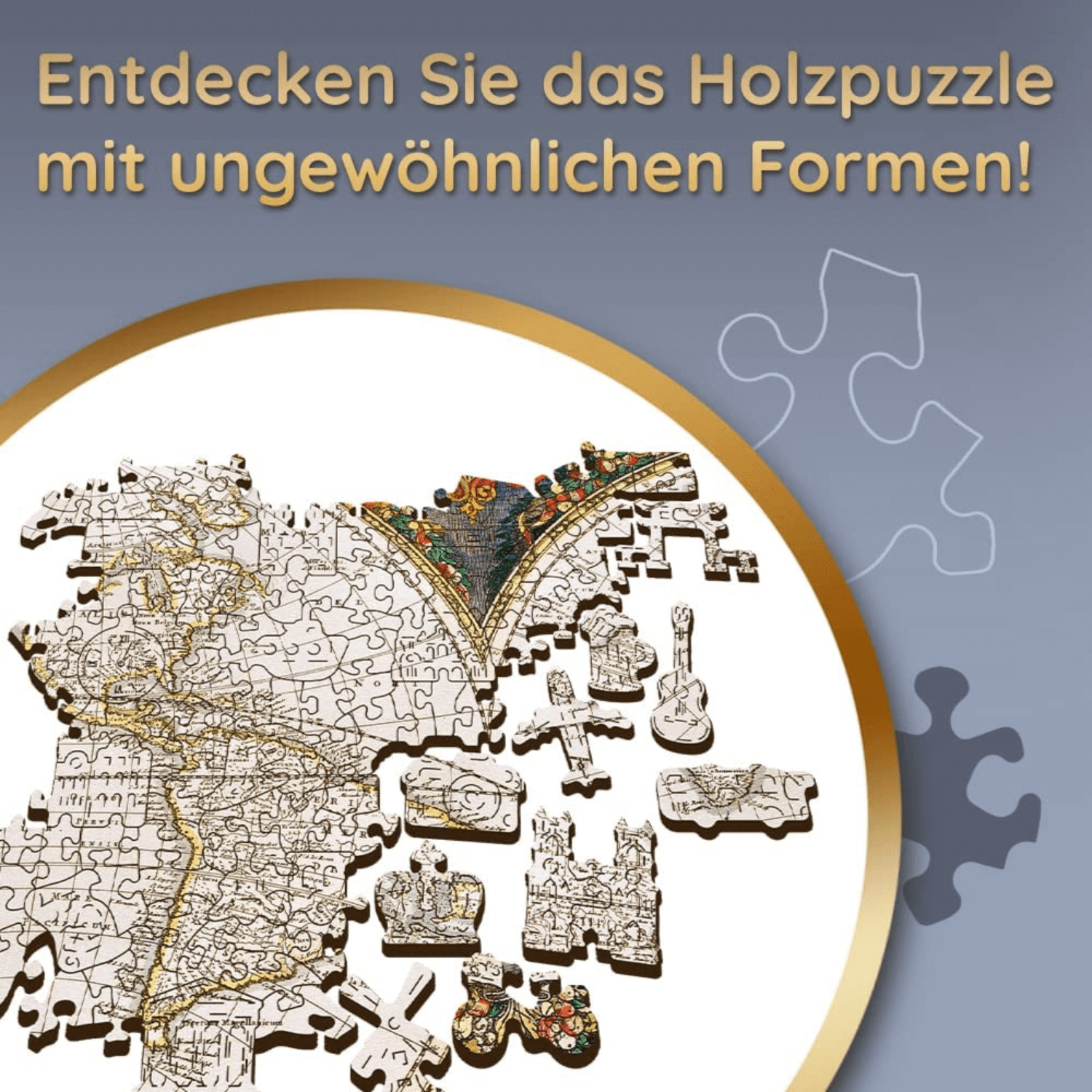 Antike Weltkarte | Holz Puzzle 1000-Holzpuzzle-TREFL--