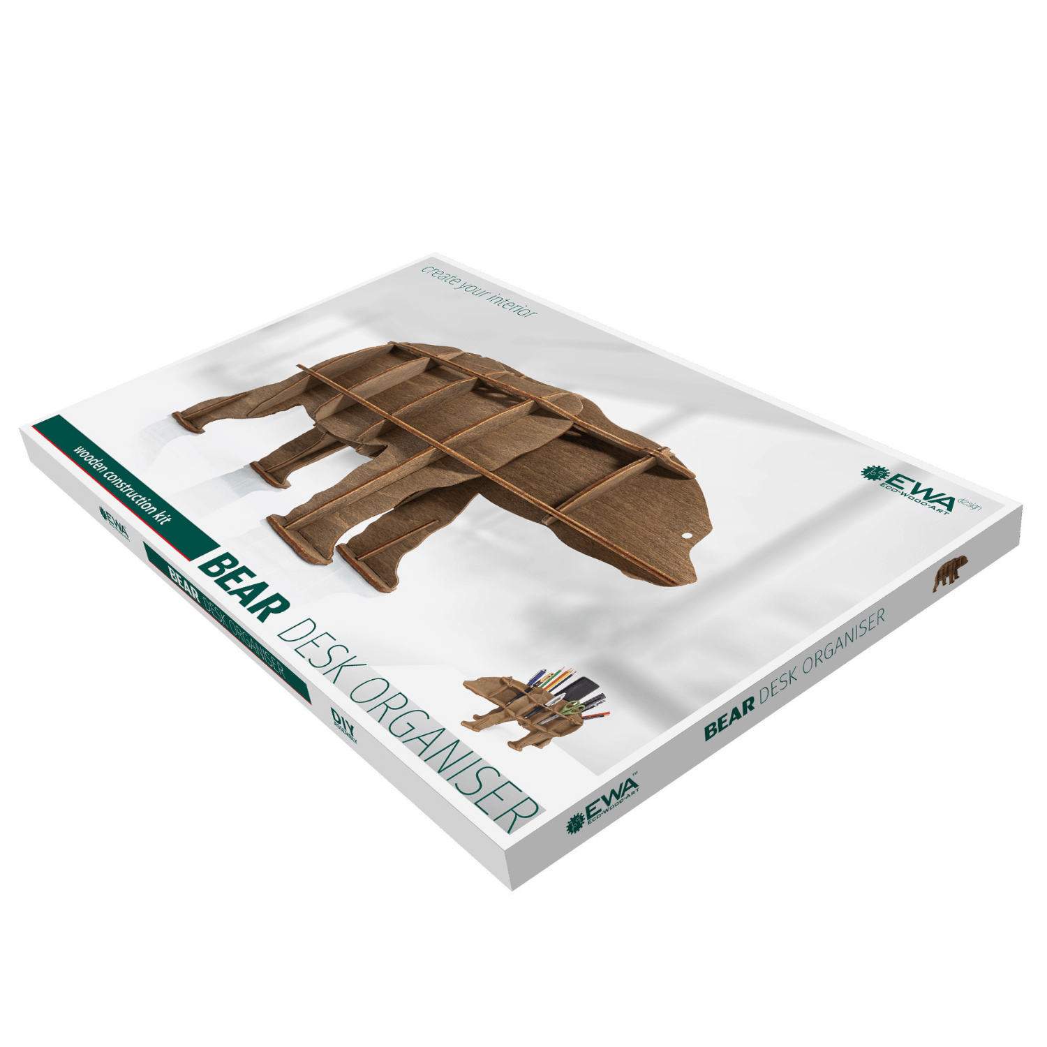 Bausatz Büro Helfer | Baunbär |-3D Puzzle-Eco-Wood-Art--