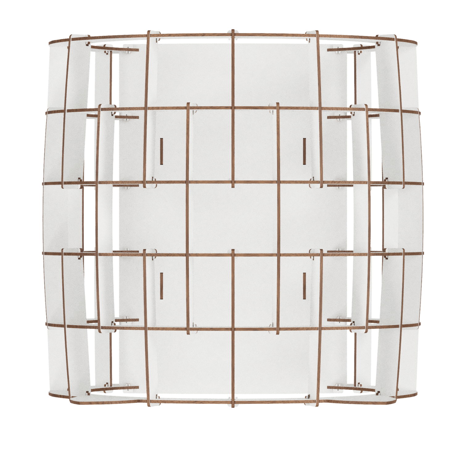 Bausatz Katzenhaus | Weißer Rahmen - Schwarzes Fell-3D Puzzle-Eco-Wood-Art--