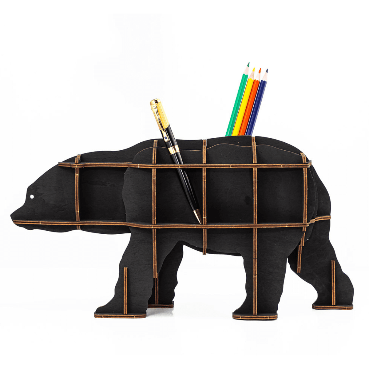 Kit Office Helper | Black Bear 3D Puzzle-Eco-Wood-Art...