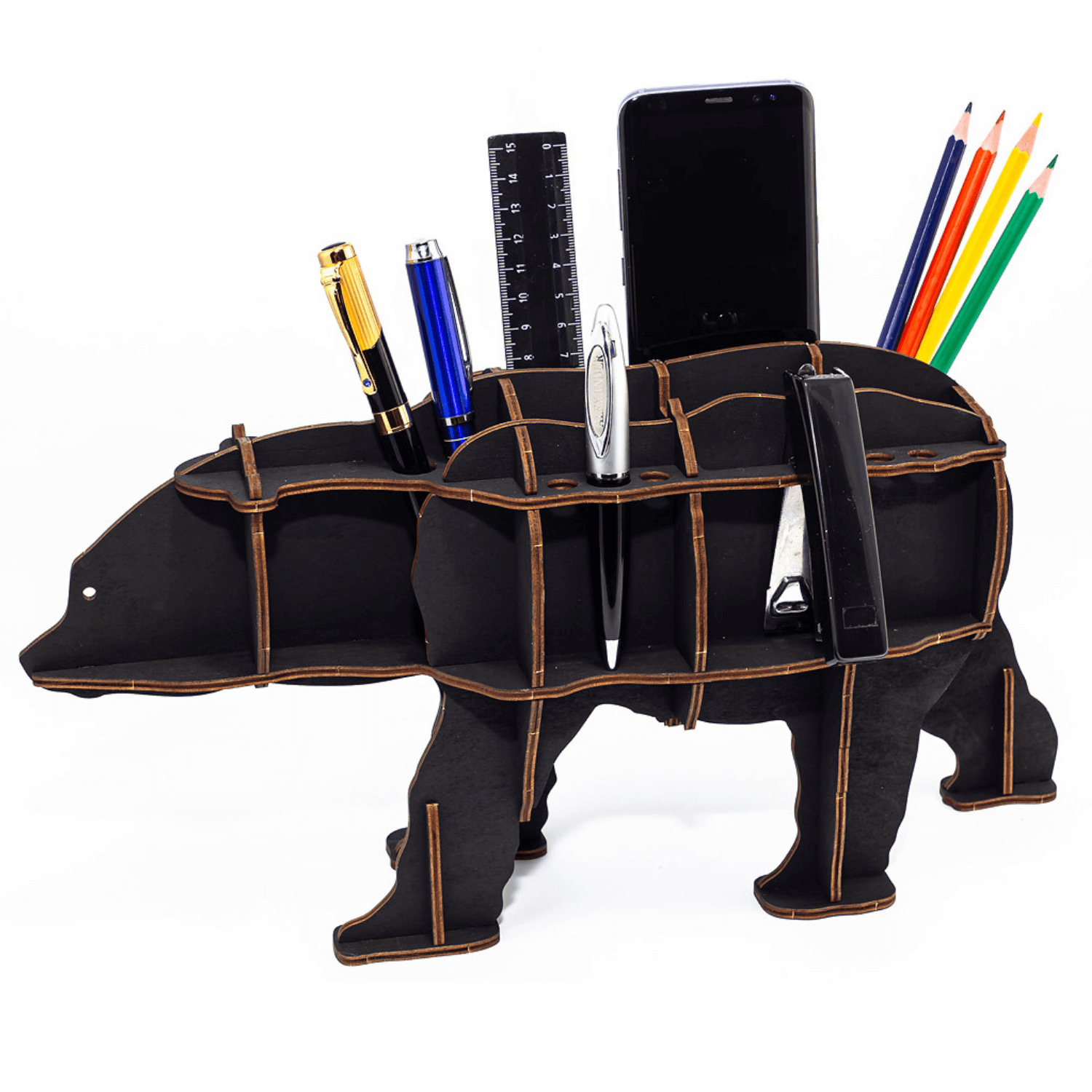 Kit Office Helper | Black Bear 3D Puzzle-Eco-Wood-Art--