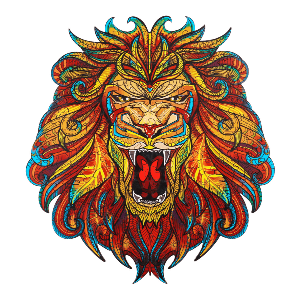 Dreigende Leeuw | Magische Houten Puzzel-MagicHolz-state-lion-s-0098925394960